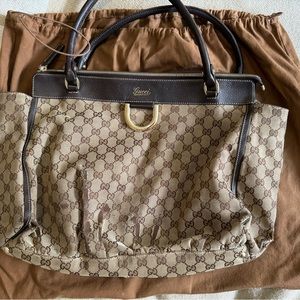 Vintage Gucci Abbey D-ring Tote Bag